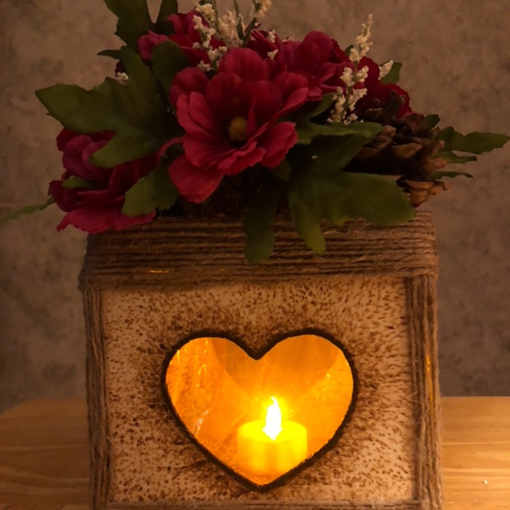 Handmade Glowing Heart Floral Centerpieces - Picture 2 of 4